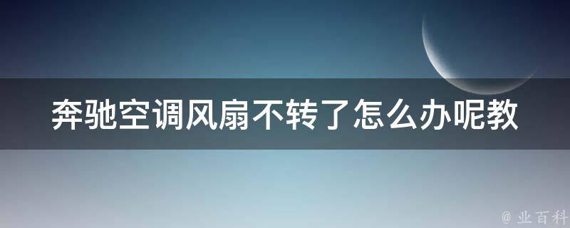 奔驰空调风扇不转了怎么办呢(教你轻松解决奔驰空调问题的10个方法)