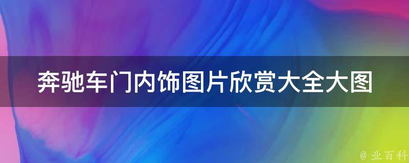 奔驰车门内饰图片欣赏大全大图(最新款式、高清大图、**参考)