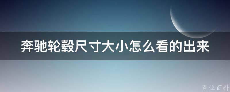 奔驰轮毂尺寸大小怎么看的出来