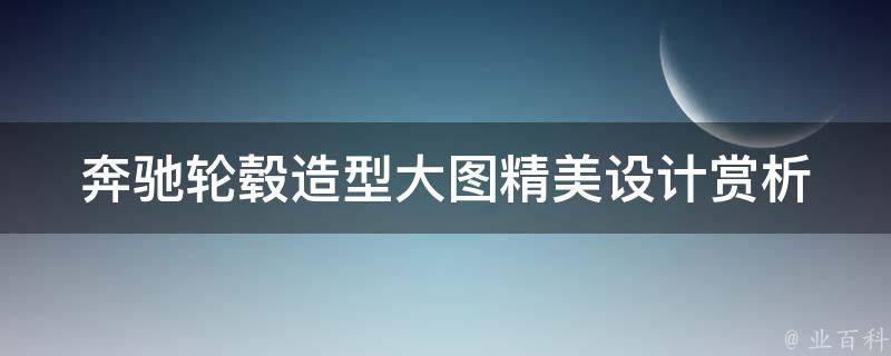 奔驰轮毂造型大图(精美设计赏析+购买指南)