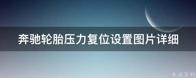 奔驰轮胎压力复位设置图片_详细步骤及注意事项