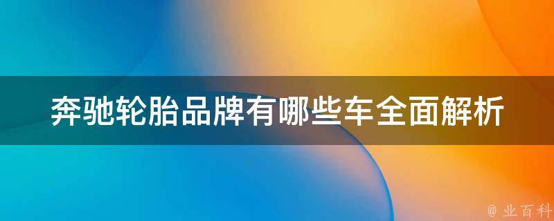 奔驰轮胎品牌有哪些车_全面解析奔驰轮胎品牌，适用于不同车型的推荐