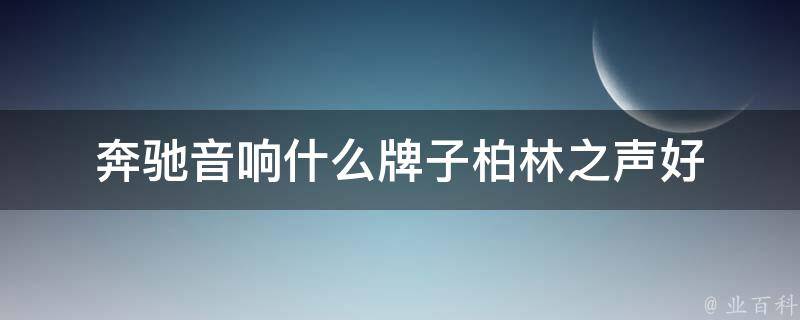 奔驰音响什么牌子柏林之声好