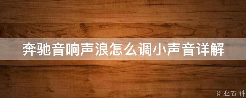 奔驰音响声浪怎么调小声音_详解奔驰车内音响调节技巧