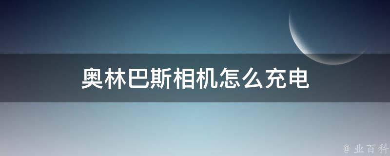 奥林巴斯相机怎么充电 