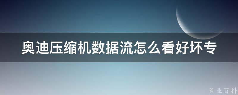 奥迪压缩机数据流怎么看好坏_专业技巧分享