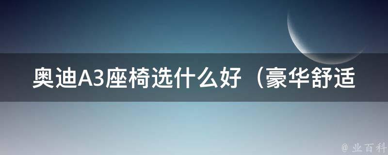 奥迪A3座椅选什么好_豪华舒适、性价比高的座椅推荐