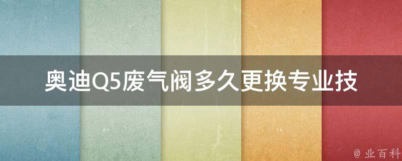 奥迪Q5废气阀多久更换_专业技师教你如何判断废气阀更换时间