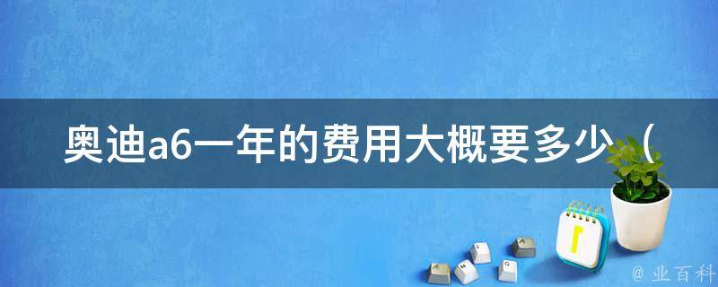 奥迪a6一年的费用大概要多少_详细解析：保险、油耗、保养等费用