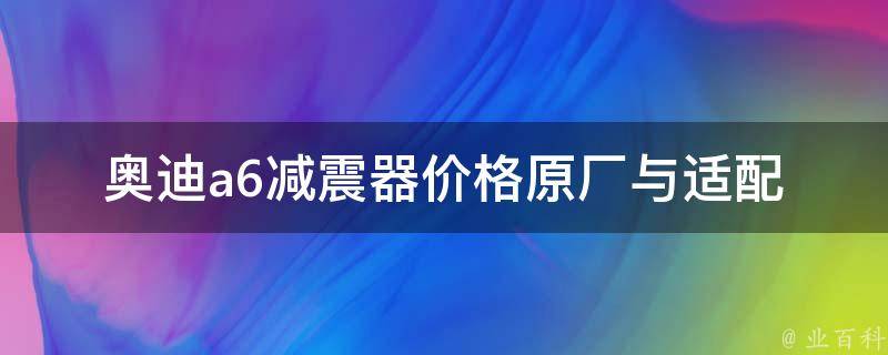 奥迪a6减震器**(原厂与适配款对比，维修店推荐)。