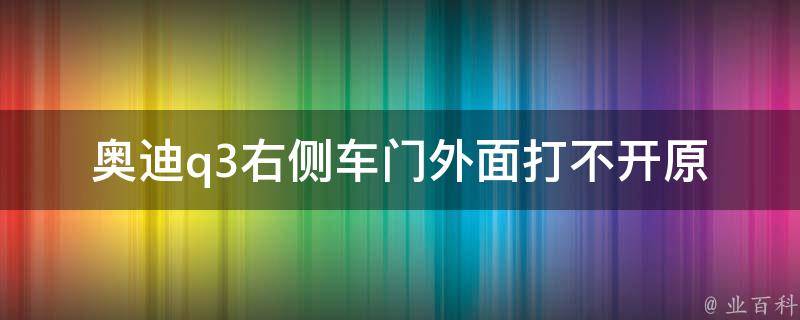 奥迪q3右侧车门外面打不开_原因分析及解决方法