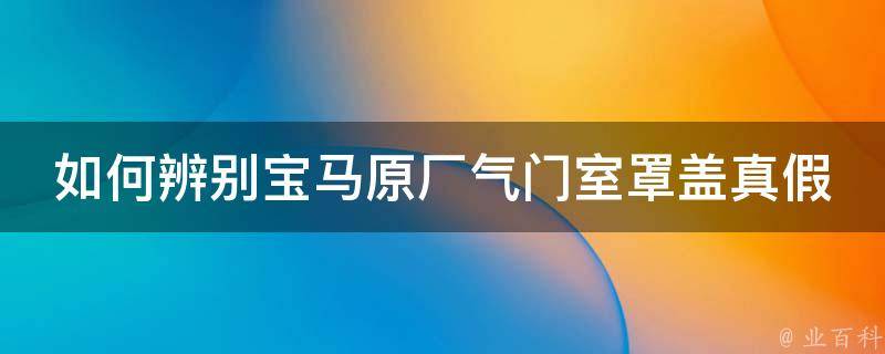 如何辨别宝马原厂气门室罩盖真假_宝马车主必看：原厂和山寨区别大揭秘。