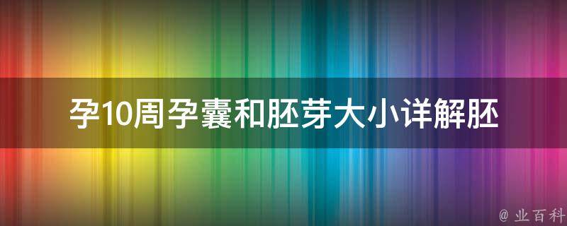 孕10周孕囊和胚芽大小_详解胚芽发育及孕囊大小变化