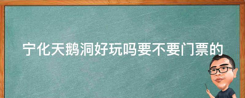 宁化天鹅洞好玩吗要不要门票的 