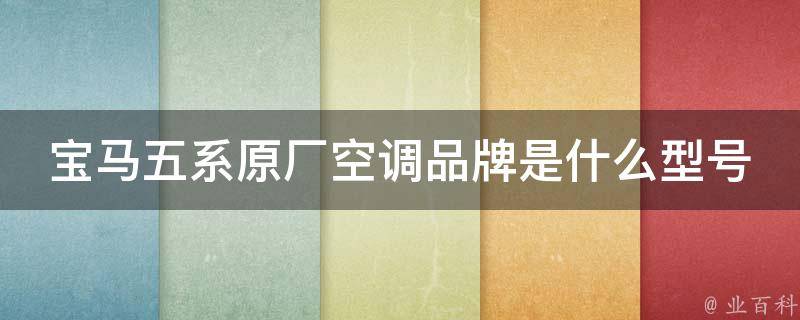 宝马五系原厂空调品牌是什么型号(详细解析宝马五系空调品牌及型号推荐)。