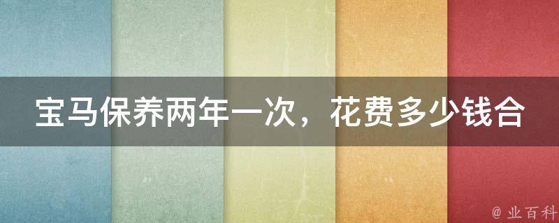 宝马保养两年一次，花费多少钱合适？_详细解析宝马保养费用、保养周期和保养项目