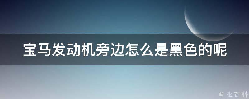 宝马发动机旁边怎么是黑色的呢_原因揭秘！宝马车主必看