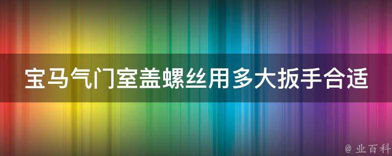 宝马气门室盖螺丝用多大扳手合适_宝马常见维修问题解决方案。