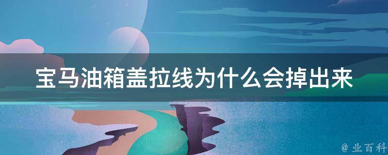 宝马油箱盖拉线为什么会掉出来_原因分析及解决方法