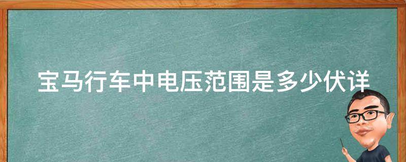 宝马行车中电压范围是多少伏(详解车载电器电压、电流及维护方法)