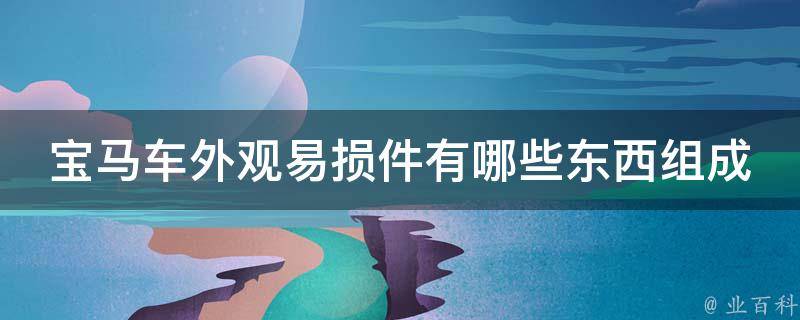 宝马车外观易损件有哪些东西组成_详解宝马车外观易损件及维修方法