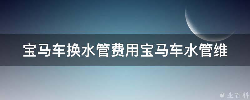 宝马车换水管费用_宝马车水管维修**查询及维修技巧