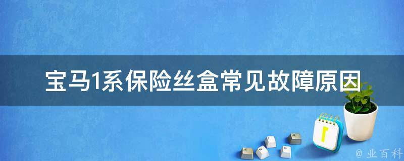 宝马1系保险丝盒_常见故障原因及解决方法