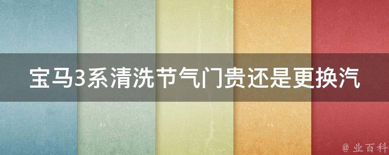 宝马3系清洗节气门贵还是更换汽油滤芯贵_维修费用对比及注意事项