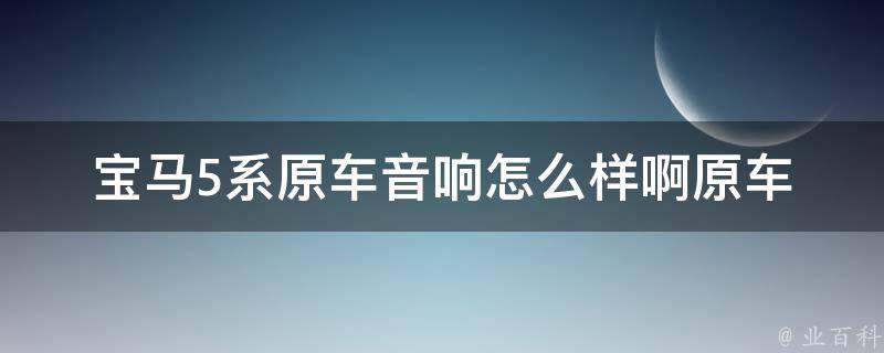 宝马5系原车音响怎么样啊(原车音响评测+升级推荐)。