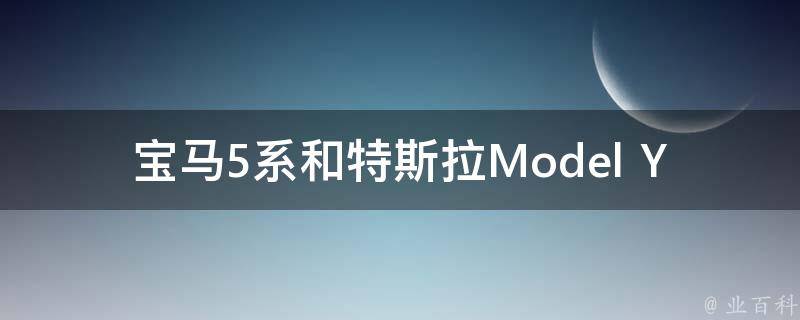 宝马5系和特斯拉Model Y怎么选(全面对比分析及用户口碑评价)。