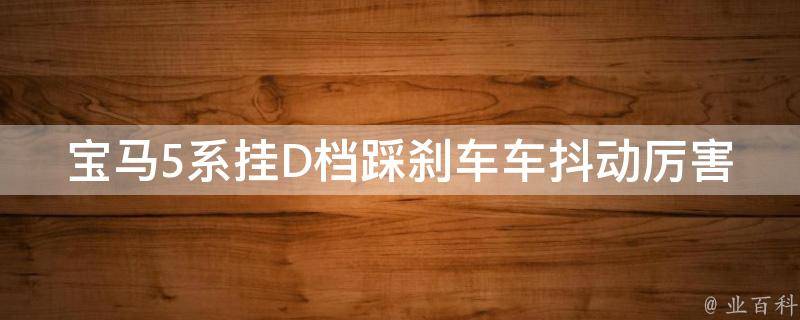 宝马5系挂D档踩刹车车抖动厉害_原因分析及解决方法