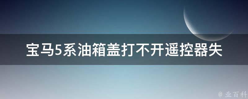 宝马5系油箱盖打不开_***失灵怎么办