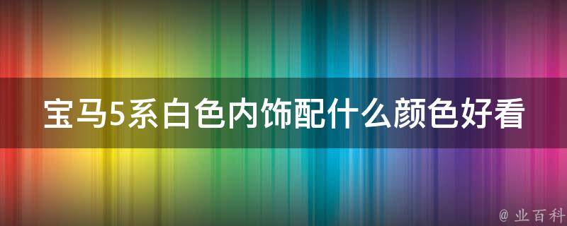 宝马5系白色内饰配什么颜色好看_豪华内饰搭配指南。