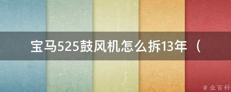 宝马525鼓风机怎么拆13年_详细图解+拆机**教程