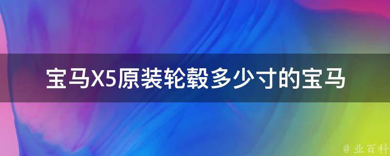 宝马X5原装轮毂多少寸的_宝马X5轮毂规格及选购指南。