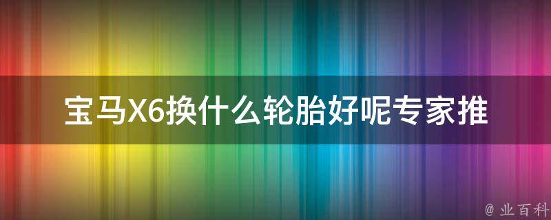 宝马X6换什么轮胎好呢_专家推荐：适合各种路况的轮胎品牌推荐