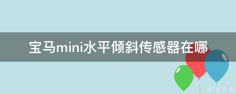 宝马mini水平倾斜传感器在哪装_详细安装教程及常见问题解答