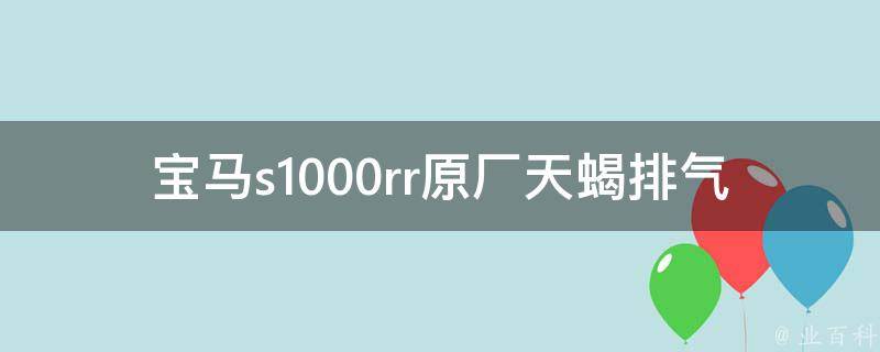 宝马s1000rr原厂天蝎排气_安装操作步骤及使用效果对比。