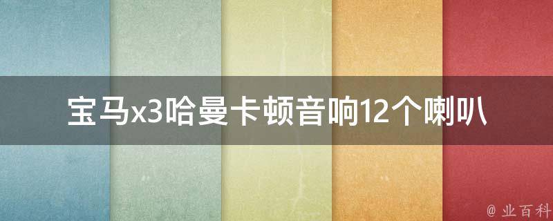 宝马x3哈曼卡顿音响12个喇叭_升级版车载音响，让你的驾驶体验更上一层楼