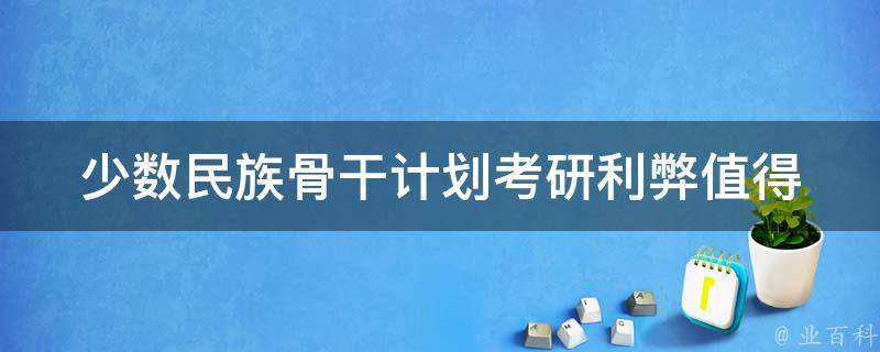 少数民族骨干计划**利弊(值得一试吗？)