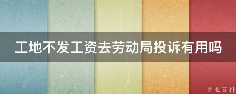 工地不发工资去劳动局投诉有用吗_了解劳动局投诉流程及注意事项