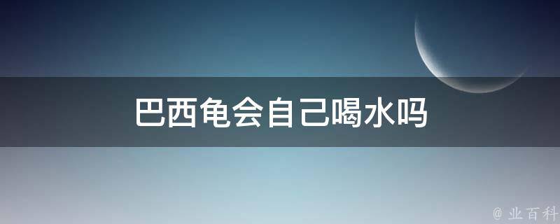 巴西龟会自己喝水吗 