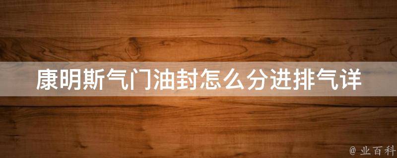 康明斯气门油封怎么分进排气(详解康明斯气门油封的安装方法及注意事项)。