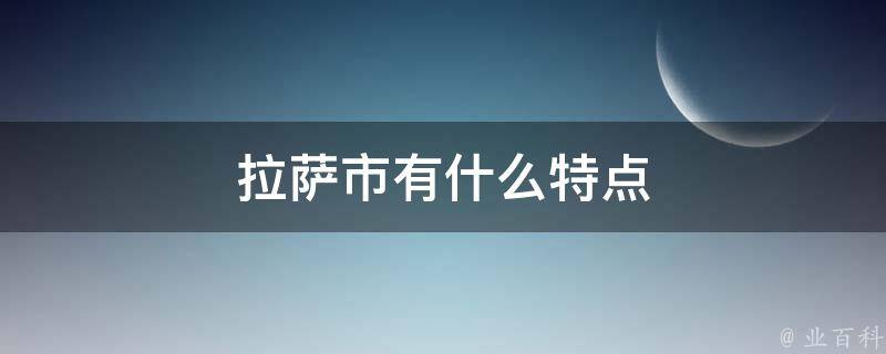 拉萨市有什么特点 