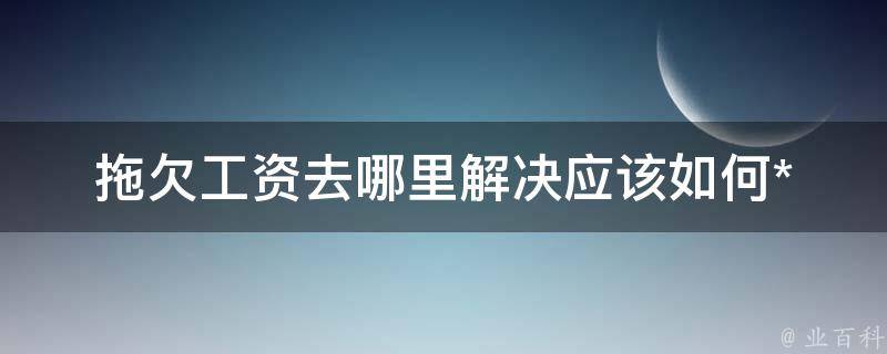 拖欠工资去哪里解决_应该如何**