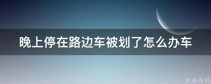 晚上停在路边车被划了怎么办(车辆**攻略及索赔流程)