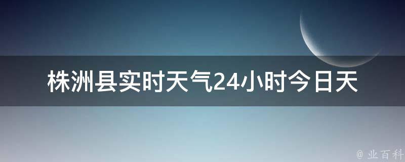 株洲县实时天气24小时_今日天气预报及气温变化