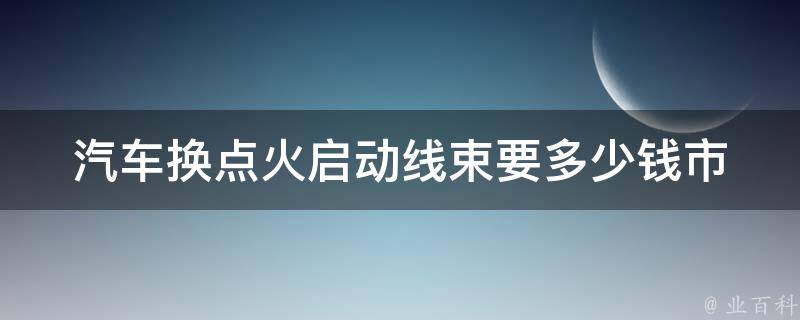 汽车换点火启动线束要多少钱_市场行情及**参考