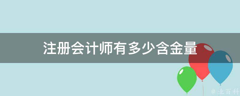 注冊會計師有補貼嗎 (注冊會計師有多少人)