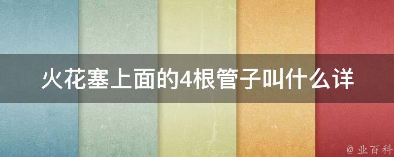 火花塞上面的4根管子叫什么_详解火花塞结构及其作用原理